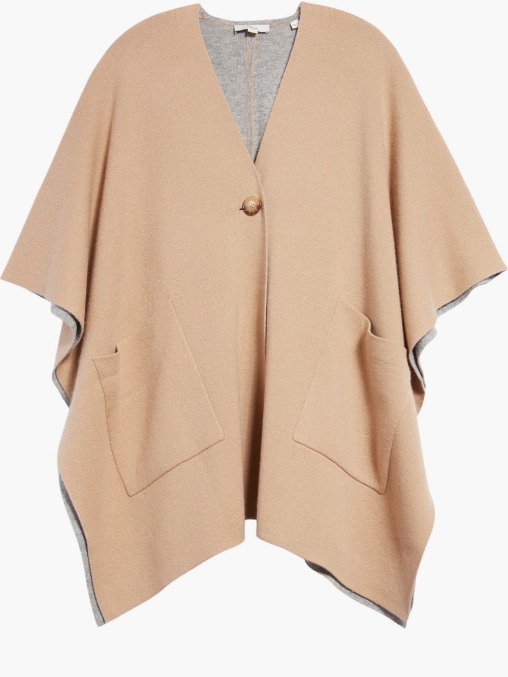 Vince Camel Cape Sweater - Cashmere and Merino Wool Blend